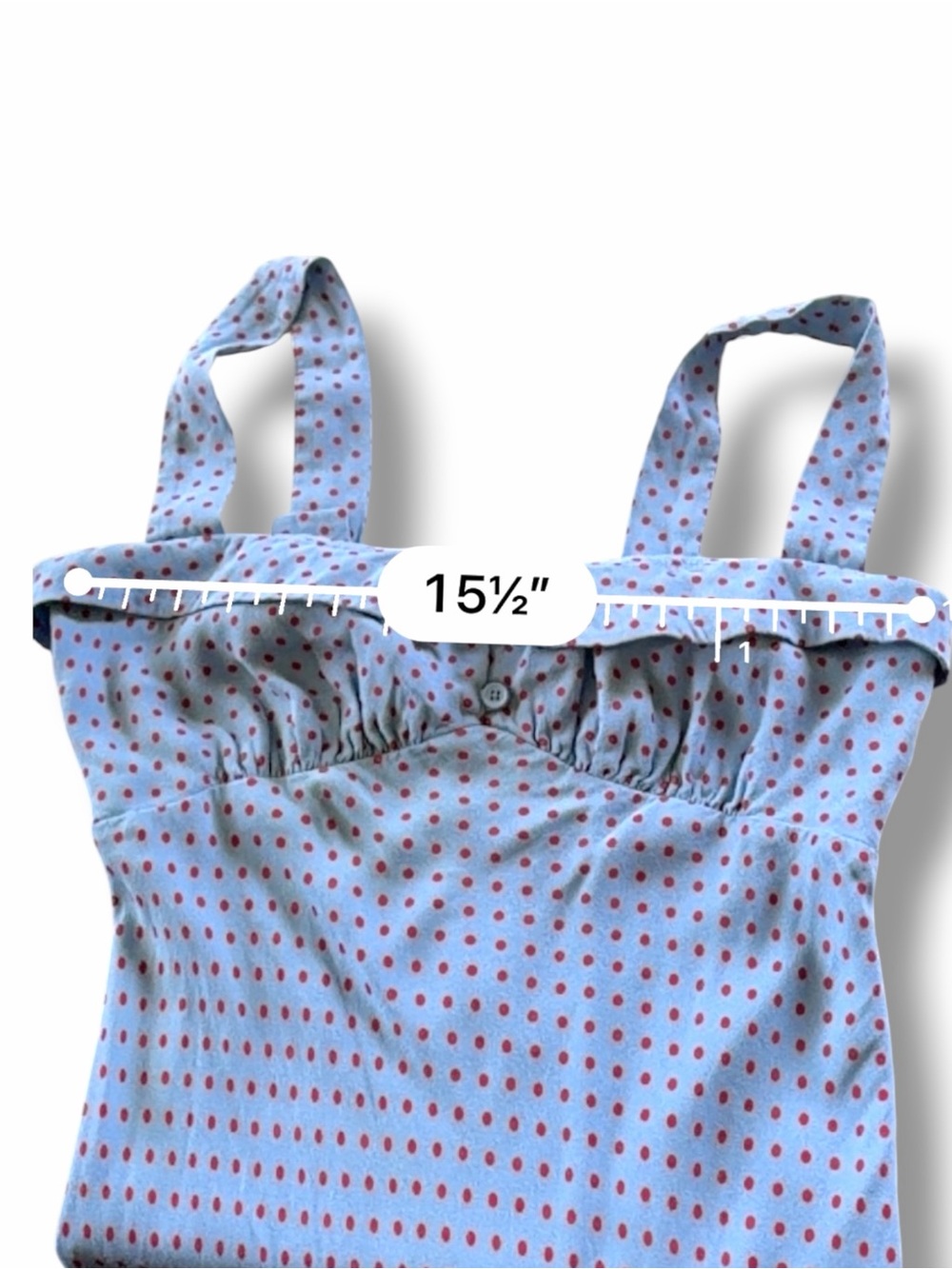 Reformation Tancy Dress in Summertime Dot Size 6 Blue Red - Picture 12 of 15